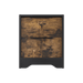 Black Wooden Nightstand with Two Drawers for Bedrooms and Other Places. - DTYStore