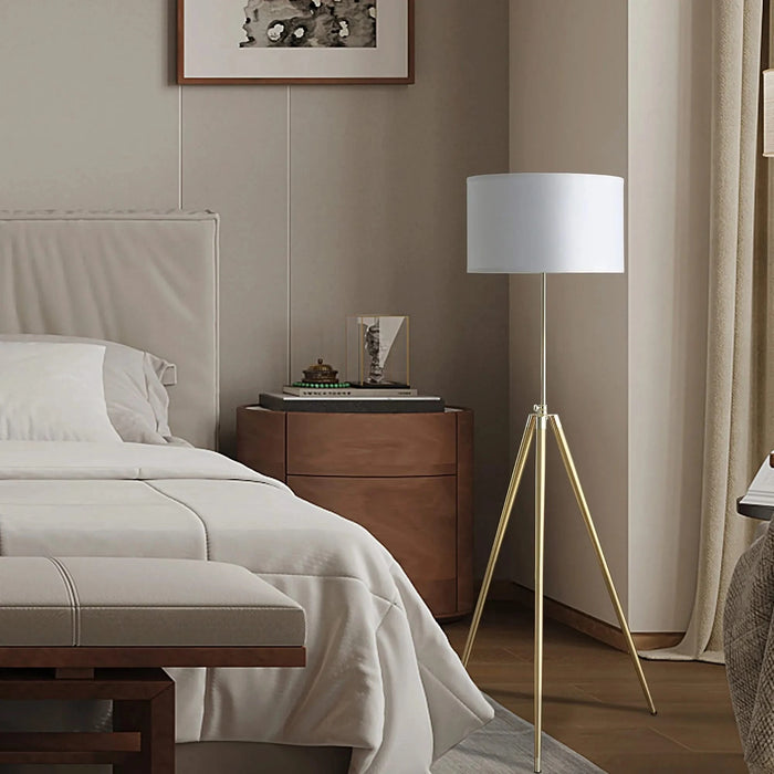 64' - 47'H Adjustable Height Brass/Shiny Gold Modern Tripod Floor Lamp for Living Room, Standing Lamp for Bedroom Default -DTYStore