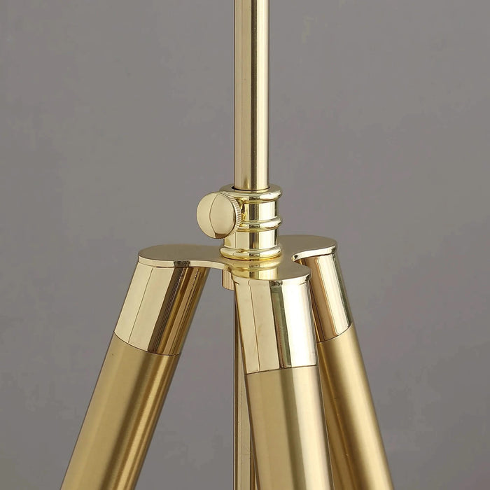 64' - 47'H Adjustable Height Brass/Shiny Gold Modern Tripod Floor Lamp for Living Room, Standing Lamp for Bedroom Default -DTYStore