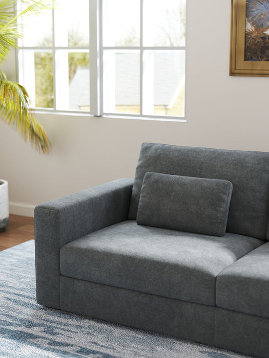 83" Modern Sofa Couches for Living Room, 3 Seater Sofa with Detachable Cover & double cushioning, Haze
