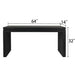 64in Modern Black Wood Console Table – Elegant Entryway Table with Decorative Beaded Trim Default -DTYStore