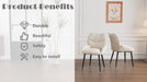 Luxury velvet dining chair set of four , modern and minimalist design, essential for home and restaurant use, high rebound seat cushion, stable metal frame, silent foot pad, various decorative styles - DTYStore