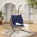 Double Egg Chair with Stand Hanging Indoor Outdoor Wicker Rattan Patio Basket Egg Swing Chair Hammock Egg Chairs with UV Resistant Cushions 600 lbs for Bedroom Balcony Patio - DTYStore