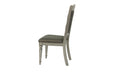 Luxury Silver Accent Tufted Upholstered Chairs Set of 2 Dining Side Chairs - DTYStore