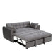 65 '3-in-1 foldable large size sofa bed, modern velvet double sofa, sofa bed with adjustable back, storage bag and pillow, suitable for living room, bedroom (dark grey) Default -DTYStore