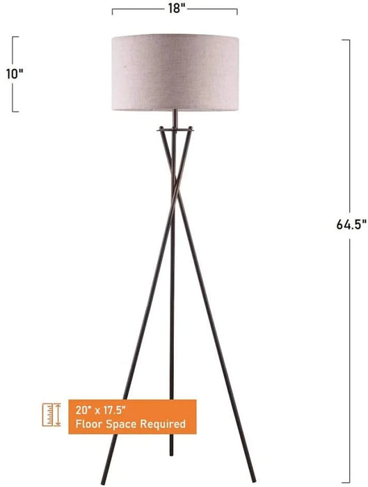 65' Crossed Tripod Floor Lamp (1.66/7.26) Default -DTYStore