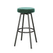 Modern Glam Upholstered Faux Velvet Bar Stool – Emerald - DTYStore