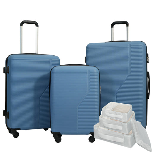 Durable ABS Hardshell Luggage Set with Spinner Wheels and TSA Lock, Lightweight