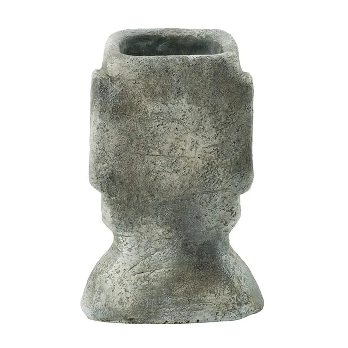 6.5x5.5x11' Easter Island Cement Planter Default -DTYStore