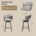 360°Swivel Bar Chairs set of 2, equipped with soft cushioned backrest counter stool, metal leg modern luxury kitchen chair, suitable for family dining, kitchen island - DTYStore