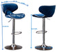 Masaccio Velvet Upholstered Adjustable Swivel Barstool, Set of 2, Green - DTYStore