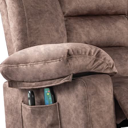 Comfortable Velvet Power Lift Recliner Chair Sofa with Massage and Heating for Elderly in Brown - Image 14