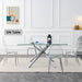 Modern simple transparent dining chair plastic chair armless crystal chair Nordic creative makeup stool negotiation chair Set of 4 and plating metal legW115164140,TW-1200 - DTYStore