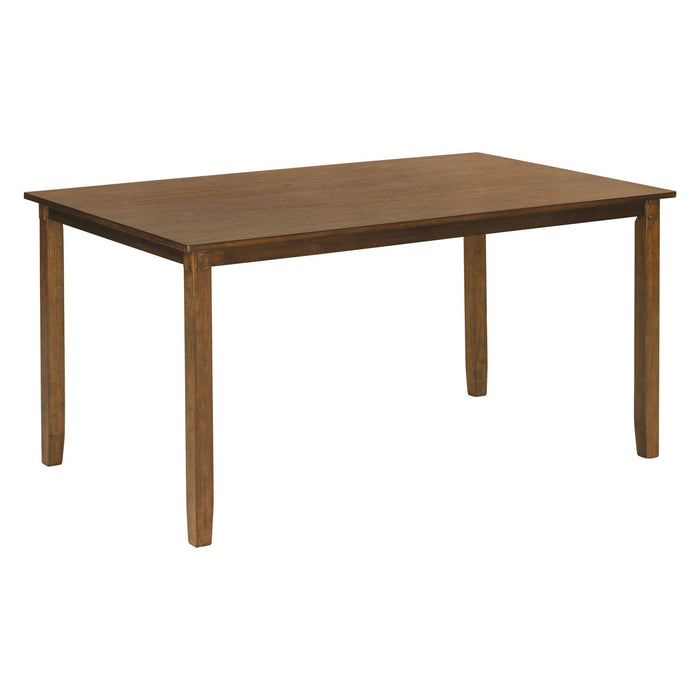 6-Piece Kitchen Dining Table Set Wooden Rectangular Table, 4 Chairs and Bench Family Furniture - DTYStore