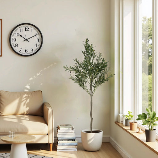 66' Artificial Olive Tree with Pot Default -DTYStore