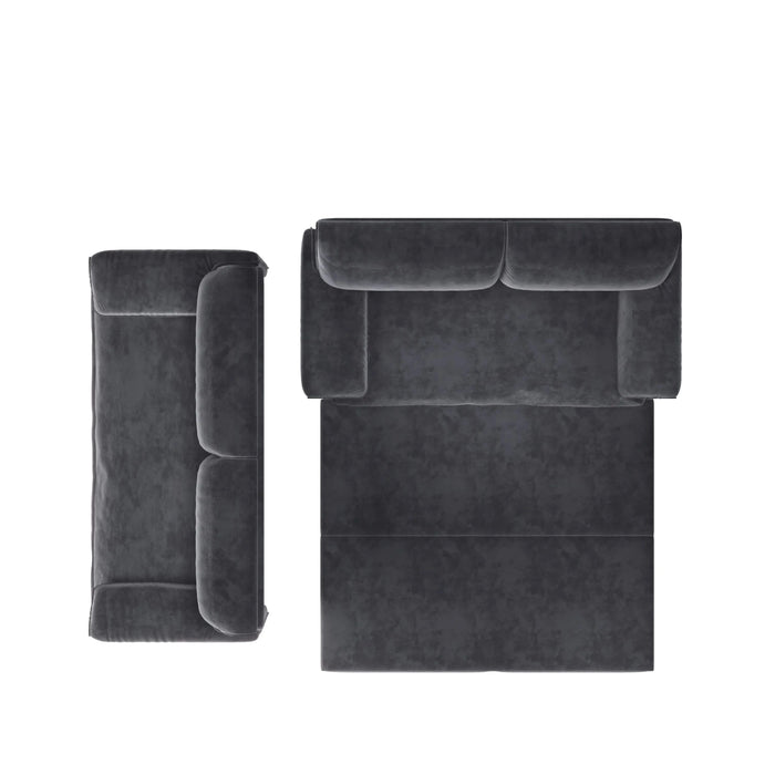 66' Queen Pull Out Sofa Bed, 3-in-1 Convertible Sleeper Sofa with Side Storage,Multi-Functional Velvet Loveseat Bed for Living Room,Bedroom,Apartment,Office Default -DTYStore