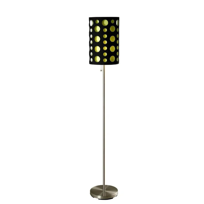66' Tall Metal Floor Lamp, Retro design with Black and Green Shade Default -DTYStore