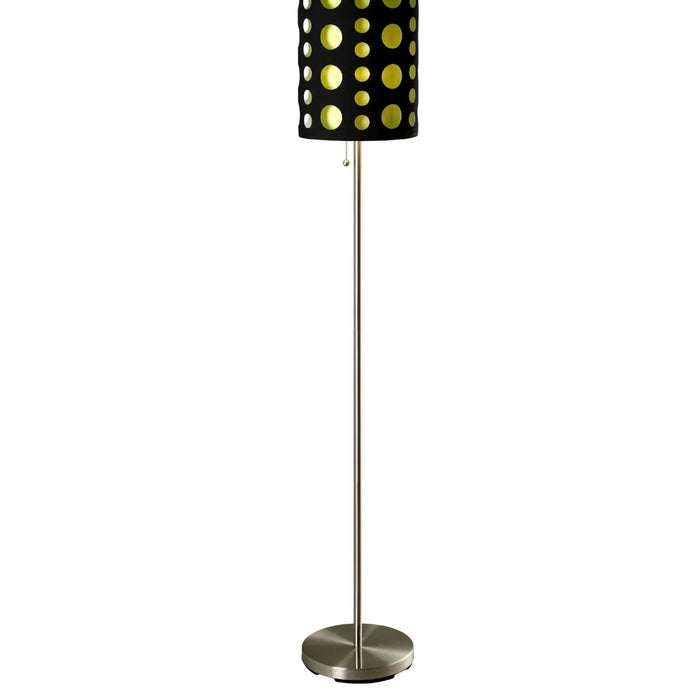 66' Tall Metal Floor Lamp, Retro design with Black and Green Shade Default -DTYStore