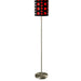 66' Tall Metal Floor Lamp, Retro design with Black and Red Shade Default -DTYStore
