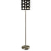 66' Tall Metal Floor Lamp, Retro design with Black and White Shade Default -DTYStore