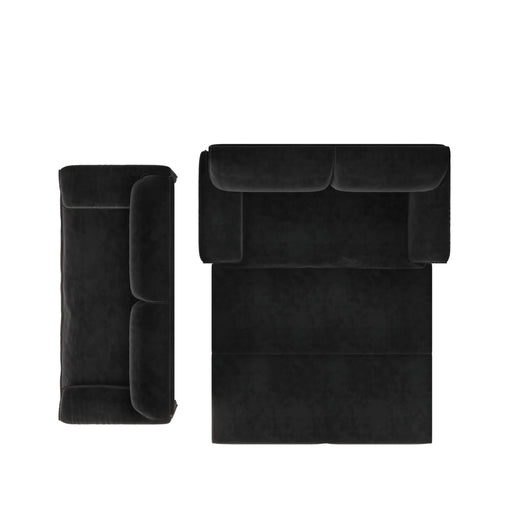 66 ' Queen Pull Out Sofa Bed, 3-in-1 Convertible Sleeper Sofa with Side Storage,Multi-Functional Velvet Loveseat Bed for Living Room,Bedroom,Apartment,Office Default -DTYStore