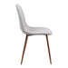 Pebble Mid-Century Modern Dining/Accent Chair in Walnut and Grey Fabric by LumiSource - Set of 3 - DTYStore