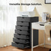 7 Drawer Chest - Storage Cabinets with Wheels Dressers Wood Dresser Cabinet Mobile Organizer Drawers for Office - DTYStore