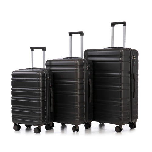HIFINE TOURIST 20'/24'/28' 3 pcs/set in ABS Spinner Wheel Luggage, Carry on Suitcase, Matching Color, Combination Lock (Dark Gray) - Image 1