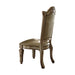Bone and Gold Patina Side Chair with Nailhead Trim (Set of 2) - DTYStore