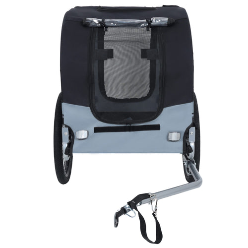 Large Folding Bike Trailer for Dogs – 66LB Capacity All-Terrain Pet Carrier, Durable Steel Frame for Cycling, Jogging, Camping & Outdoor Adventures, Black- Gray - Image 6