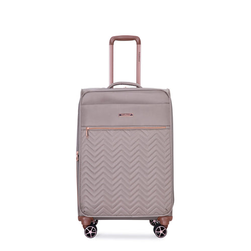 Softshell Terylene Luggage Set with Spinner Wheels - 4-Piece (16/20/24/28) Khaki - Image 15