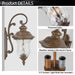 Vintage Outdoor Wall Lantern, Weatherproof Exterior Sconce Light with Clear Glass Shade, Waterproof Wall Mount Light Fixture for Patio, Porch, or Entryway(One piece&No bulb) - DTYStore
