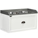 Dog Feeding Station with Storage Drawer, Dog Food Storage Cabinet with 2 Removable Elevated Dog Bowls for Large Sized Dogs, White - DTYStore