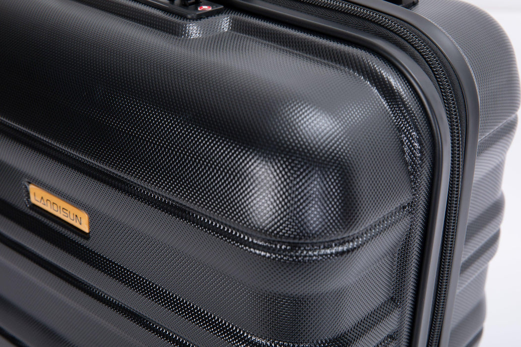Carry On Luggage Airline Approved18.5" Carry On Suitcase With TSA Approved Carry On Luggage With Wheels Carry on Bag Hard Shell Suitcases, BLACK