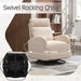 Upholstered Swivel Glider.Rocking Chair for Nursery in Beige.Modern Style One Left Bag - DTYStore