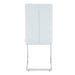 Luxury Simple Arch Chair - Set of 4 White PU Material High Resilience Dining Chair with Arched Metal Silver Leg. - DTYStore