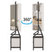 360Â° Swivel Jewelry Armoire & Makeup Mirror Cabinet With 2 Bottom Drawer, Rotates Freely, Spacious Storage Area, Hand-Painted & Artisan White Finish - DTYStore