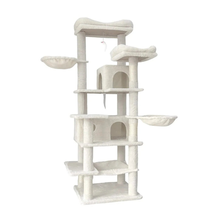 68 Inches Multi-Level Large and Tall Cat Tree beige Default -DTYStore