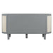 Queen Murphy Bed with Hidden Storage & Modern Woven Design,Gray - DTYStore