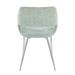 Margarite Contemporary Dining/Accent Chair in Chrome Metal and Light Green Fabric by LumiSource - Set of 2 - DTYStore