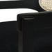 Americana Mid-Century Modern 26' Cane Back Counter Stool, Jet Black Woven - DTYStore