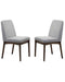Mid-Century Style Dining Chairs 2pcs Set Solid wood Fabric Upholstered Cushion Chair - DTYStore