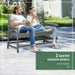 Outsunny Outdoor Bench, 2-Person Park Style Garden Bench with All-Weather HDPE, 704 lbs. Weight Capacity Porch Bench with Slatted Back & Armrests, Dark Gray - DTYStore