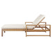 Outdoor Lounge Chairs, 5-Position Chaise Lounge Outdoor, Patio Chaise Lounge with Cushion & Adjustable Backrest, Pool Lounge Chairs for Backyard, Deck, and Lawn, Light Teak - DTYStore