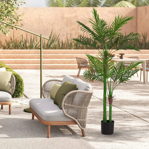 6FT Artificial Plant – Realistic Faux Indoor Potted Tree Lush Green Leaves, High-End Decorative Simulation for Home, Office, Bedroom or Hotel Decoration, 1pc/Set Default -DTYStore