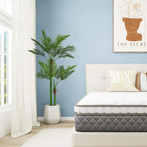 6FT Artificial Plant – Realistic Faux Indoor Potted Tree Lush Green Leaves, High-End Decorative Simulation for Home, Office, Bedroom or Hotel Decoration, 1pc/Set Default -DTYStore