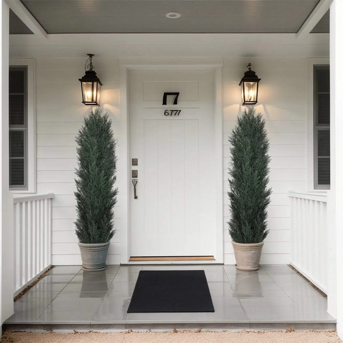 6FT detachable Artificial green pine and cypress tall simulation plant for indoor and outdoor decoration 2pcs/set Default -DTYStore