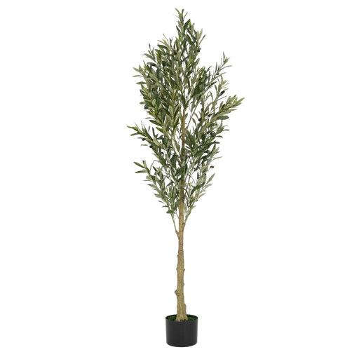 6' Artificial Olive Tree with Pot Default -DTYStore