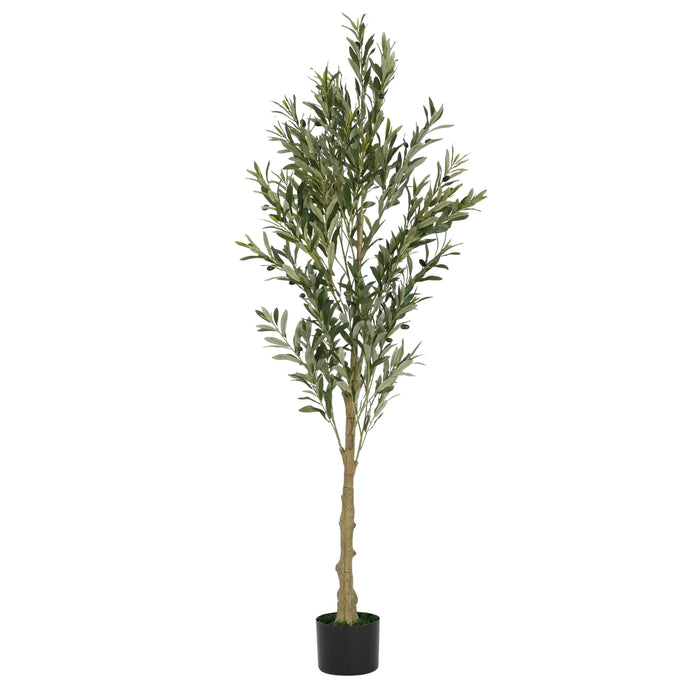 6' Artificial Olive Tree with Pot Default -DTYStore