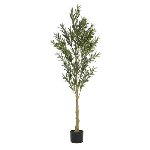 6' Artificial Olive Tree with Pot Default -DTYStore